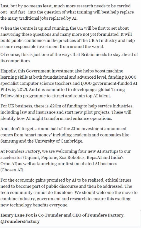 Henry Lane Fox Telegraph AI 3